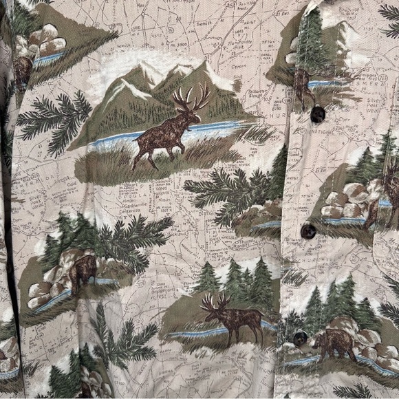 Woolrich Moose Elk Casual Button Down Shirt Size XL - Picture 2 of 4